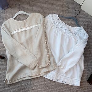 Lot of 2 J Crew linen shirts